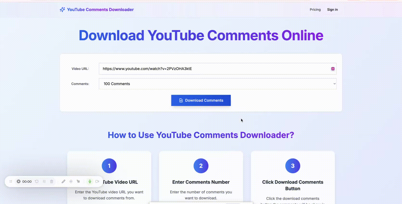 youtube-comments-downloader